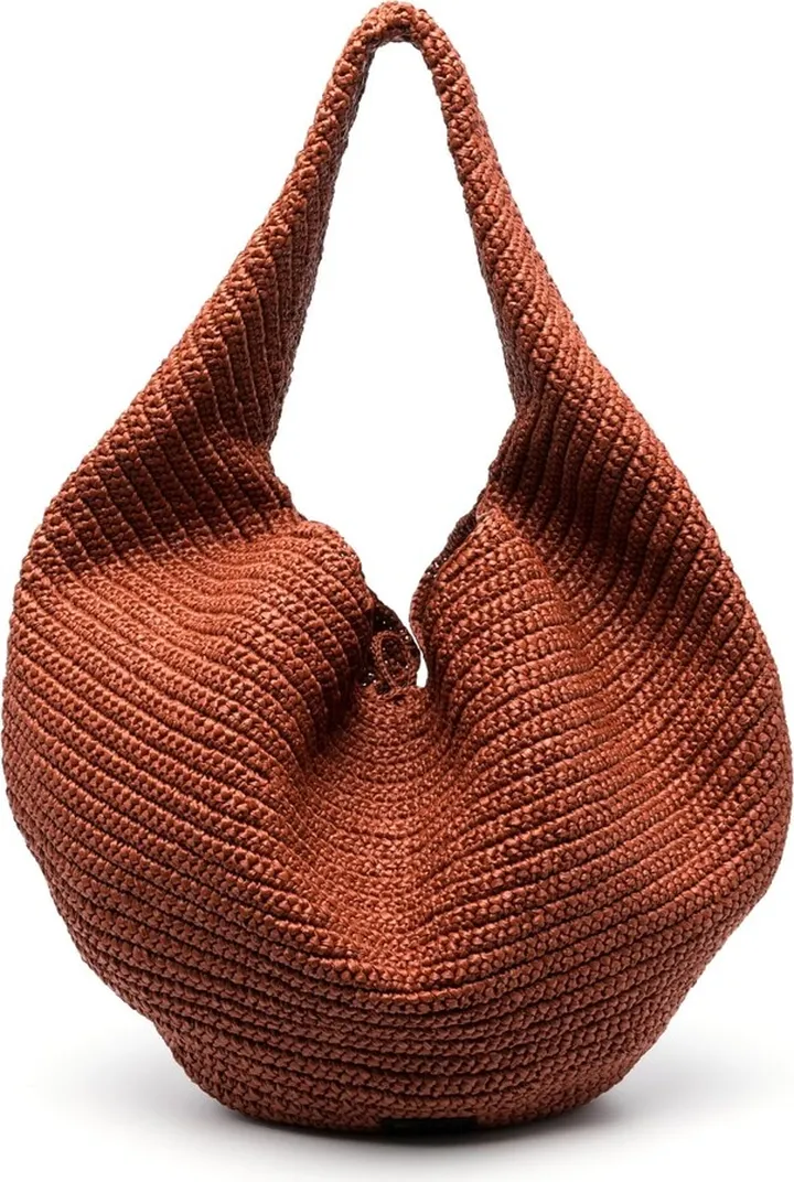 large Olivia raffia tote bag
