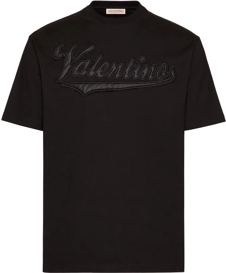 Black Logo-Appliqué T-Shirt