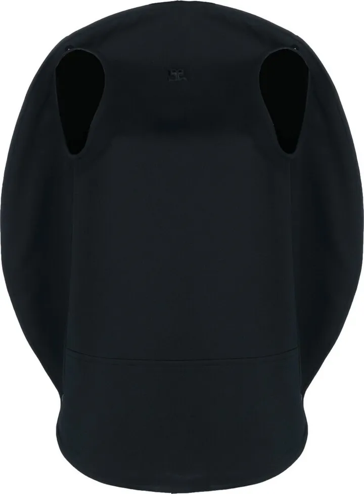 Logo-Embroidered Cape Dress