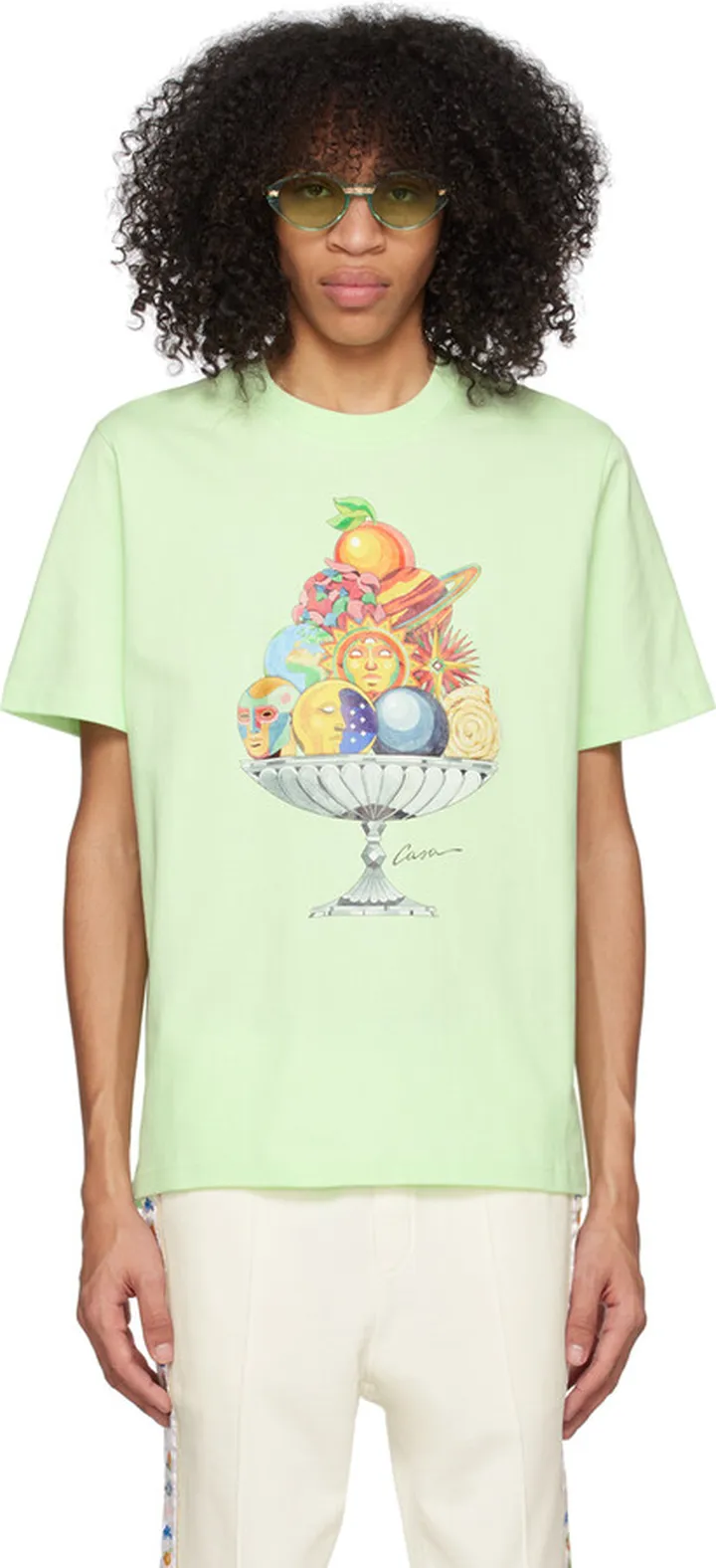 Casablanca Green Printed T-Shirt
