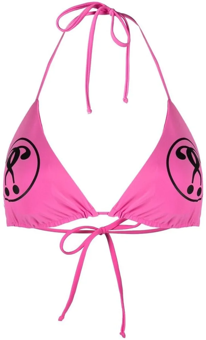 Logo-Print Bikini Top