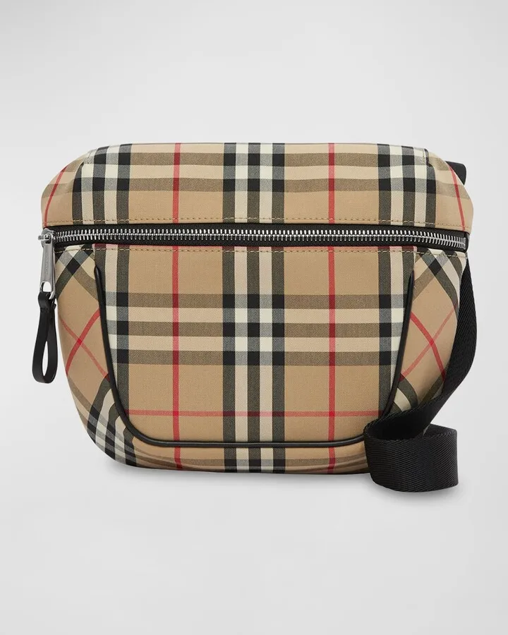 Men's Archie Vintage Check Cotton Crossbody Bag