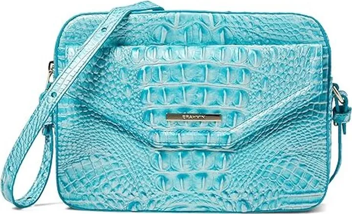 Brahmin Melbourne Shea Crossbody (Dusty Blue) Handbags