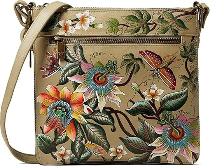 Anuschka Expandable Travel Crossbody 550 (Floral Passion) Handbags