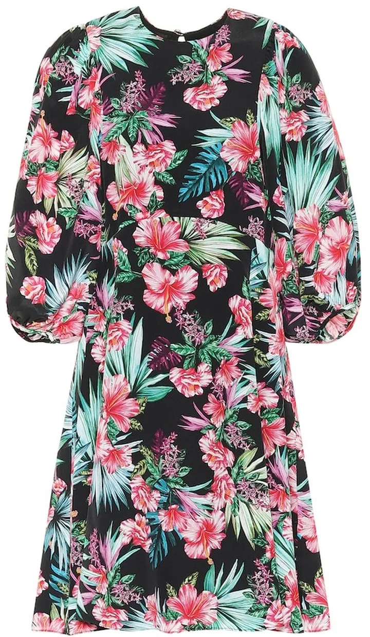 Floral silk minidress