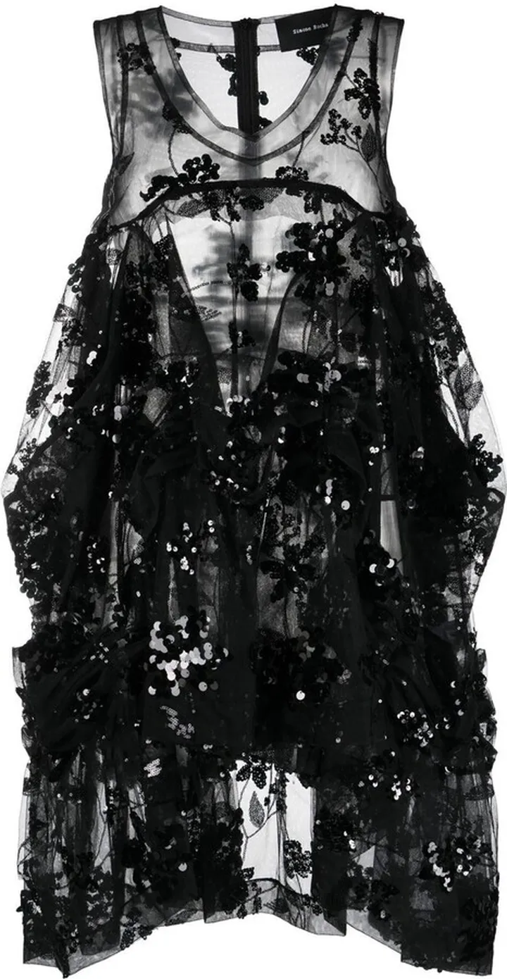 Sequin-Embellished Tulle Dress