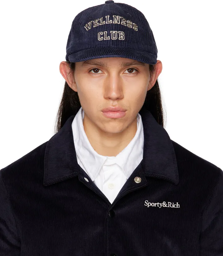 Sporty & Rich Navy 'Wellness Club' Cap