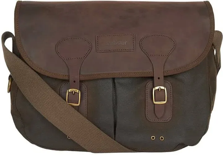 Barbour Tarras Wax Olive Green Crossbody Bag
