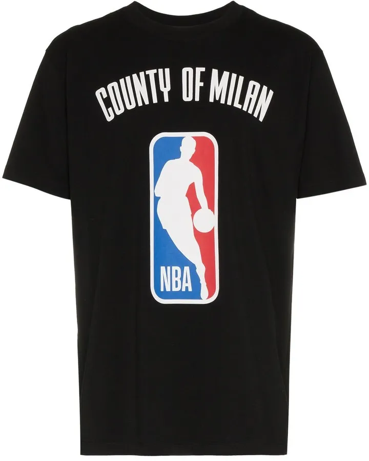 X NBA print ribbed neck t-shirt
