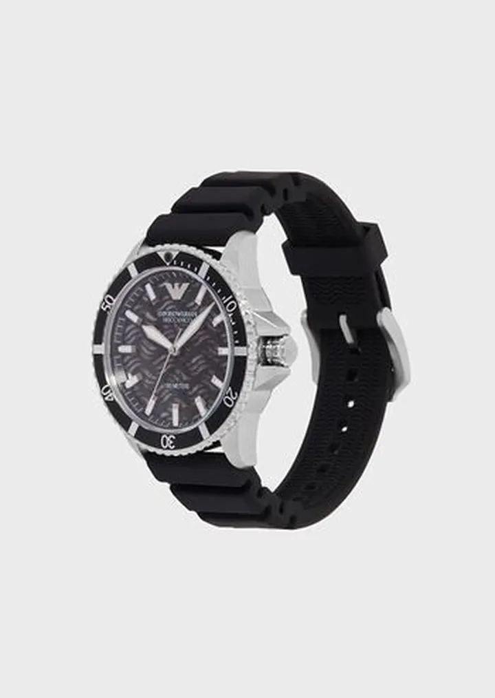 Automatic Black Silicone Watch