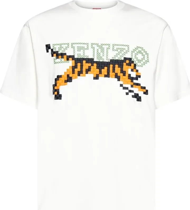 Kenzo Tiger Embroidered Crewneck T-Shirt