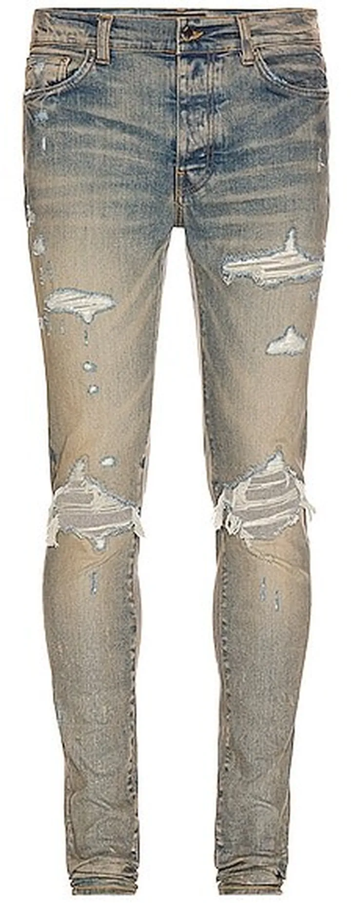 Amiri Mx1 Ultra Suede Skinny Jean in Blue