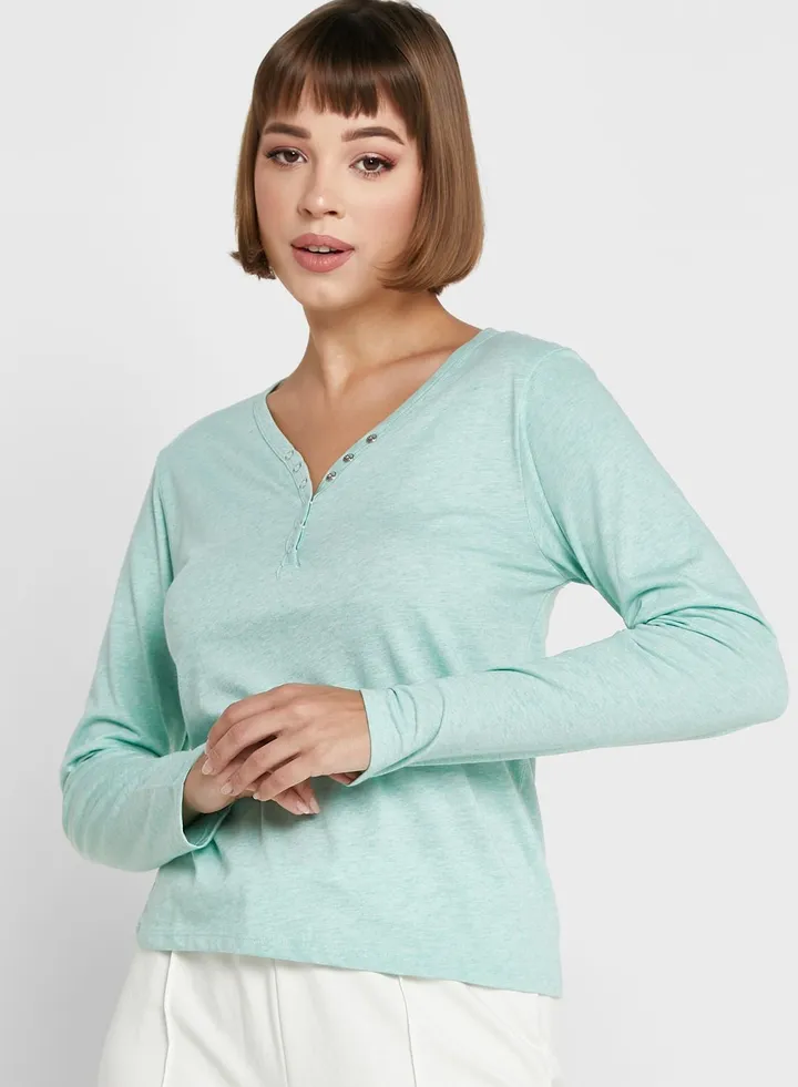 Henley Long Sleeve T-Shirt