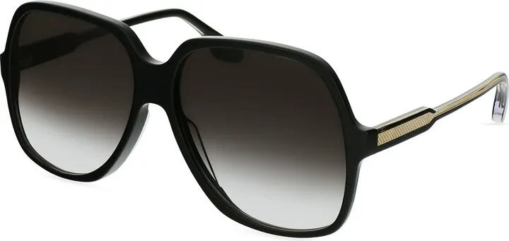 Guilloche Oversized Square Acetate Sunglasses