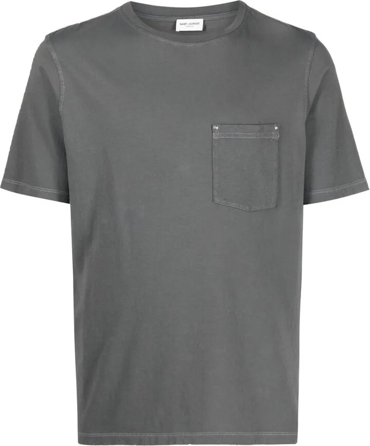 patch-pocket short-sleeve T-shirt