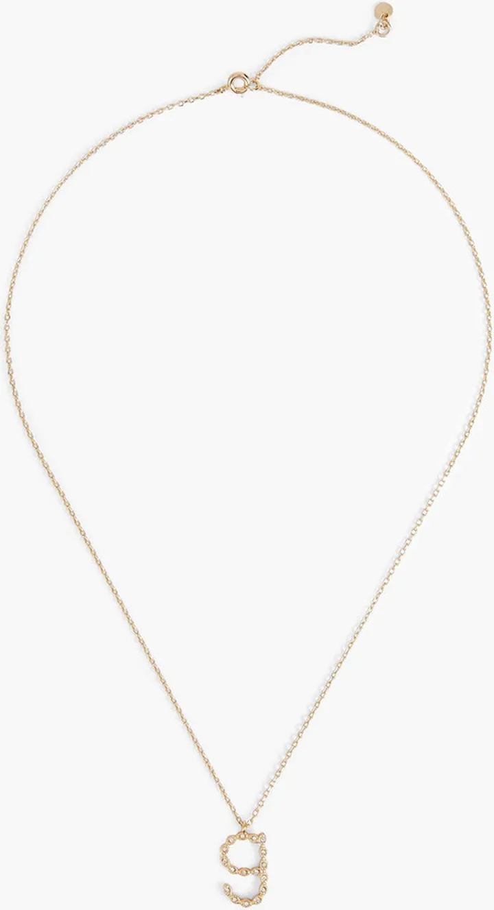 Gold-tone crystal necklace
