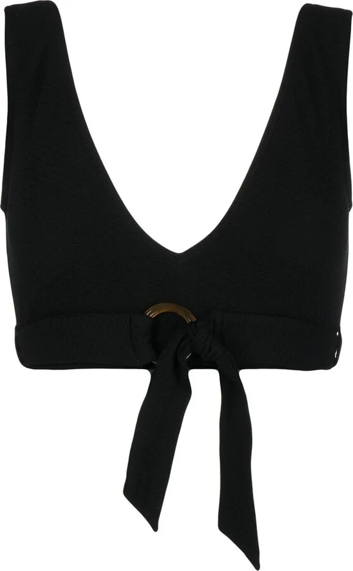 ribbed V-neck bikini top