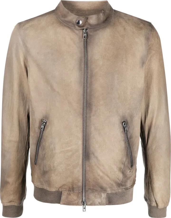 Leather Bomber Jacket