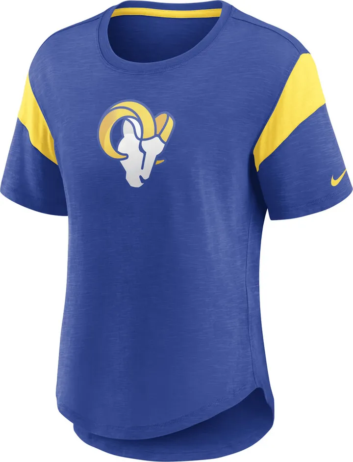 Nike Women's Fashion Prime Logo (NFL Los Angeles Rams) T-Shirt in Blue