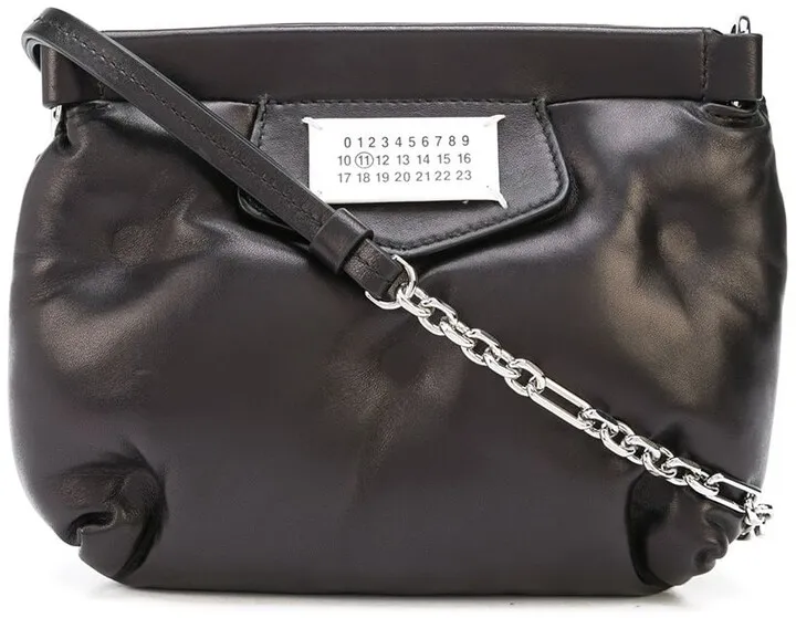 Logo-Patch Leather Shoulder Bag