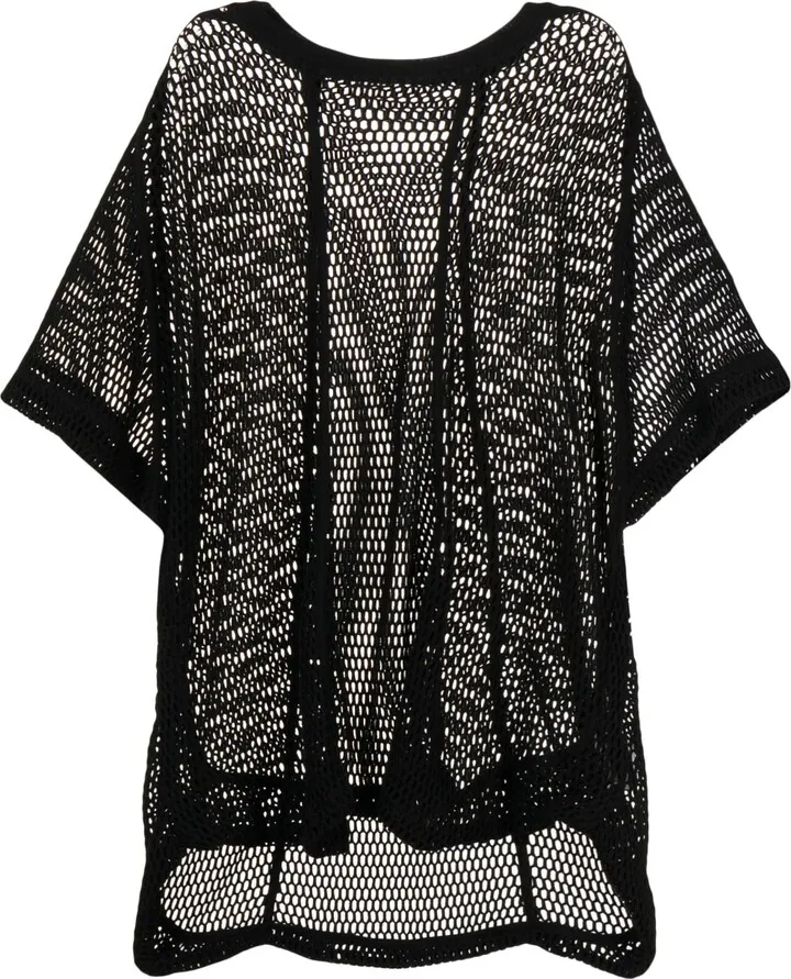 fully-perforated cotton T-shirt