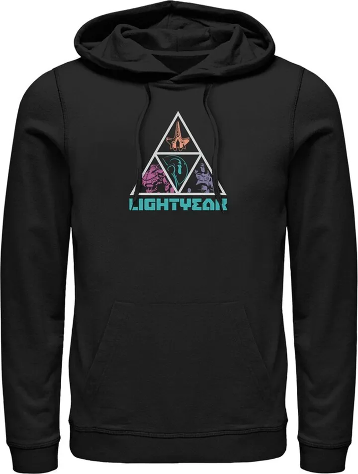 Men's Lightyear Triangle Logo Pull Over Hoodie - Black - X Large