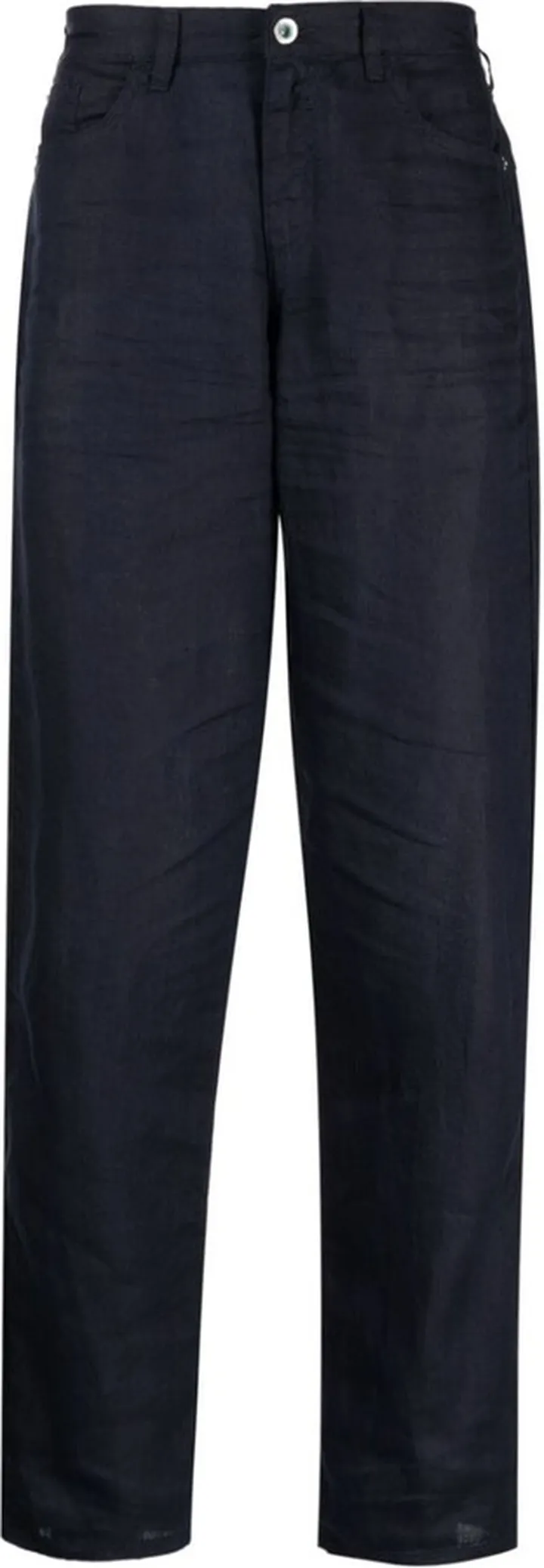 Whiskered Straight-Leg Trousers