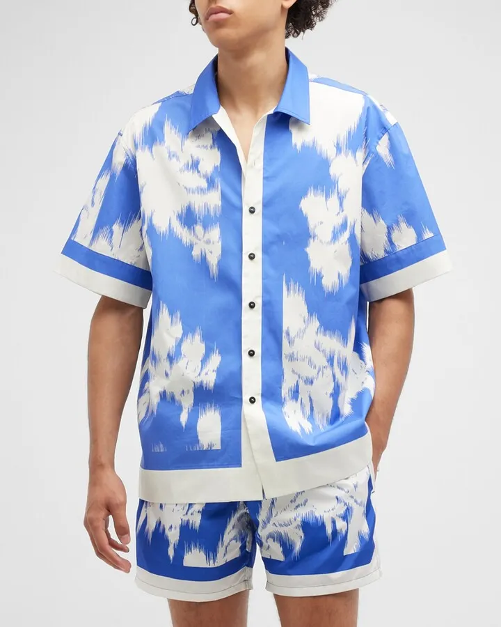 Men's Tropical-Print Sport Shirt