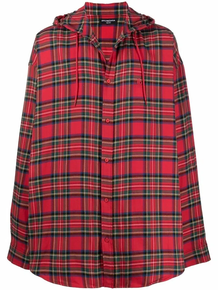 Checked Hooded Jacket