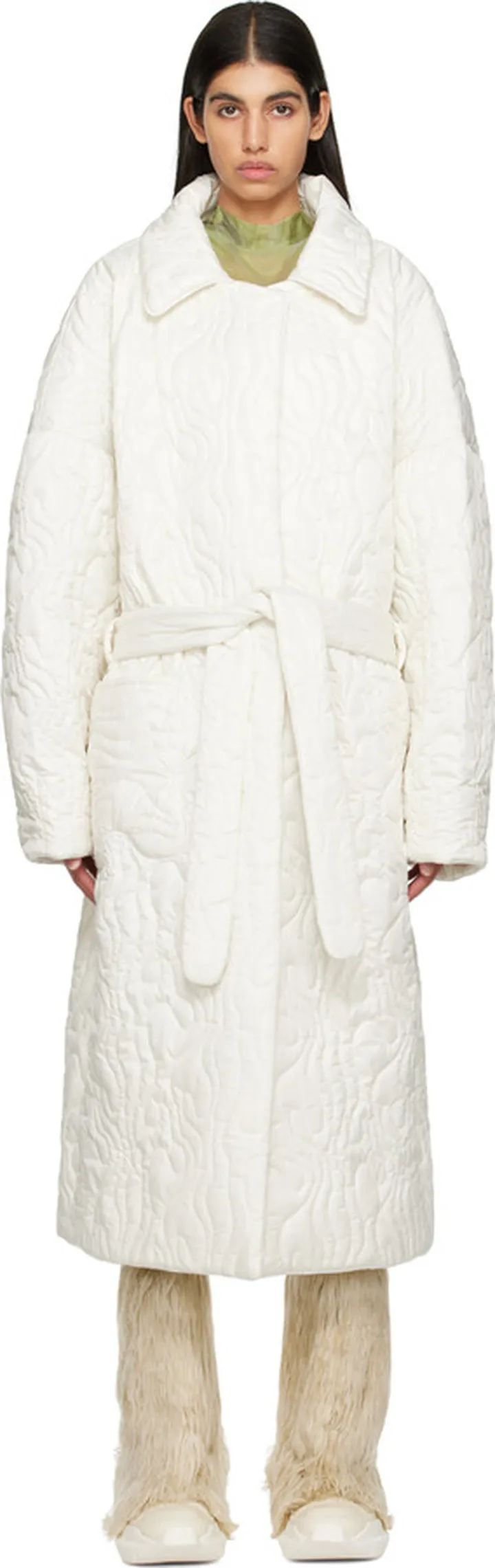 AVAVAV SSENSE Exclusive White Barbara Long Coat