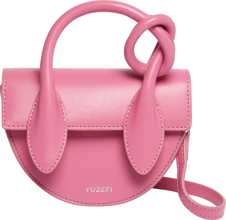 Pretzel Mini Leather Crossbody Bag