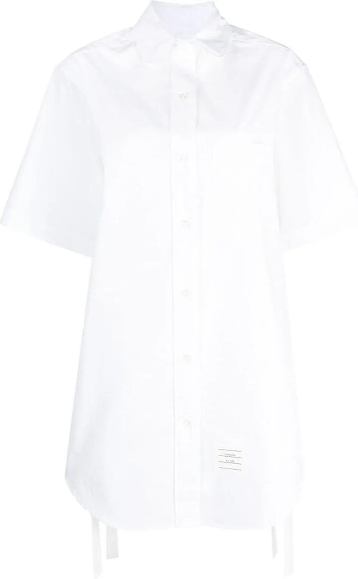 Heavy Poplin gathered shirt minidress