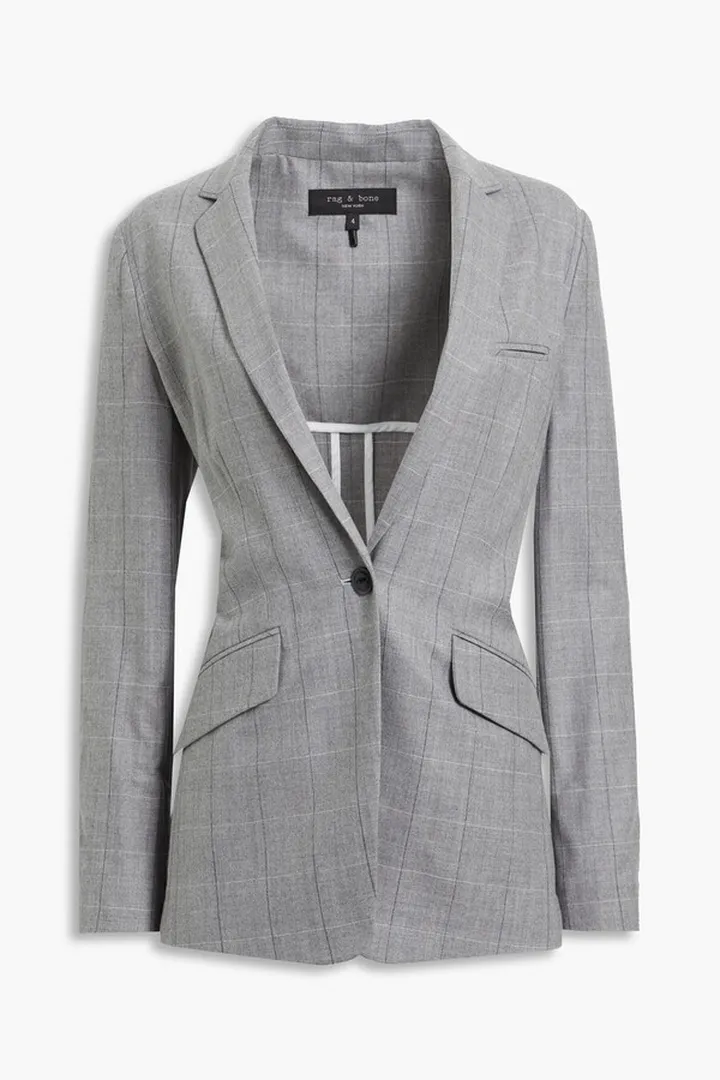 Andre checked wool blazer