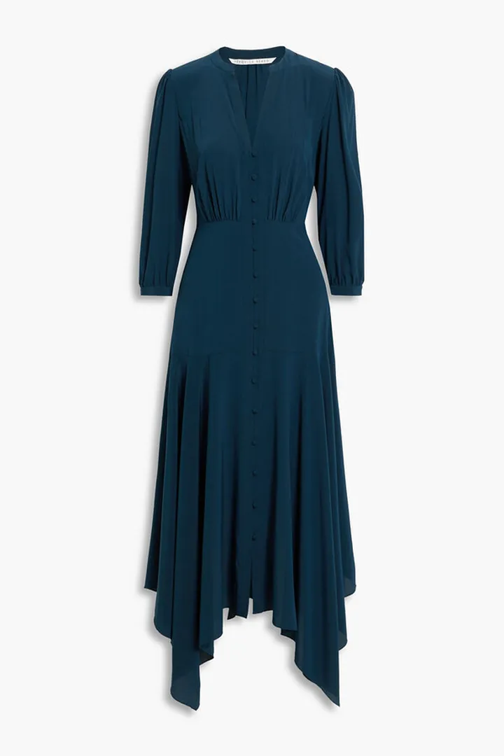 Roksanda gathered silk-blend maxi dress