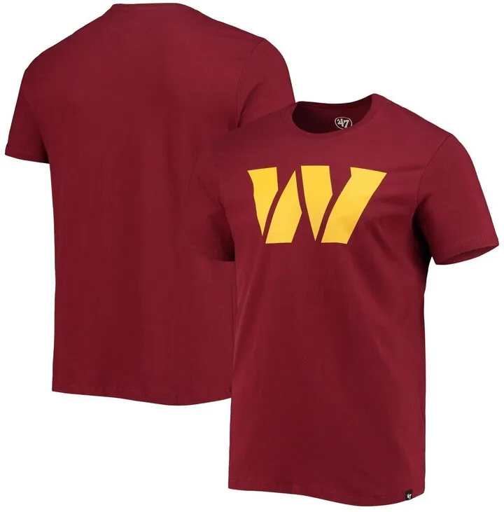 Men's '47 Brand Burgundy Washington Commanders Logo Imprint Super Rival T-shirt