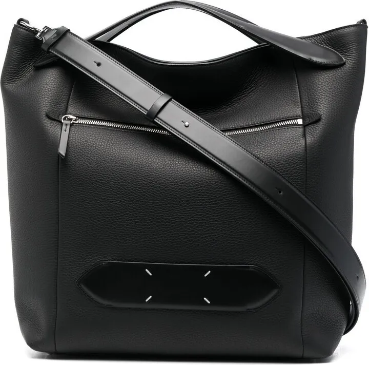 Grained-Leather Shoulder Bag
