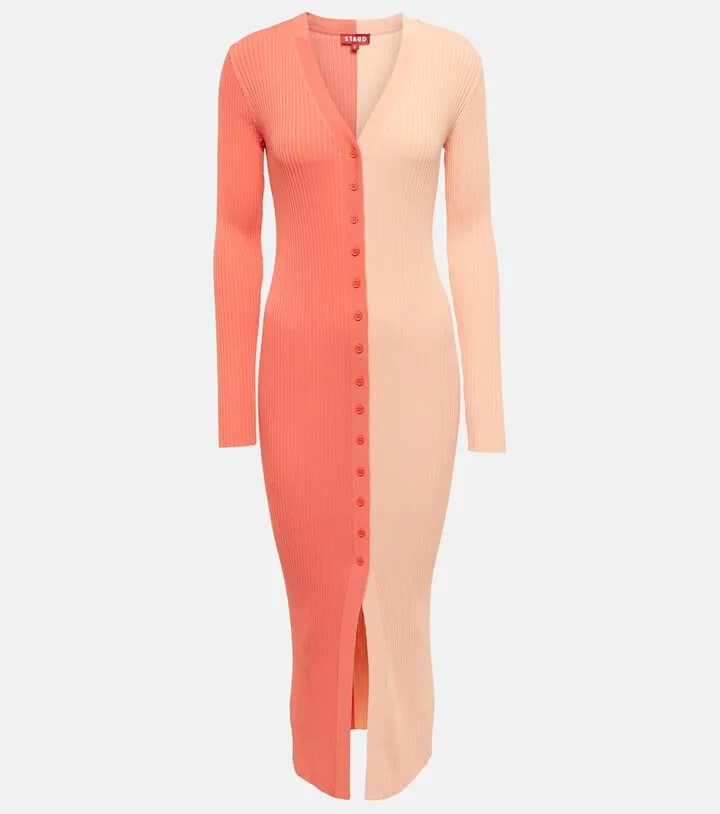 Shoko ribbed-knit midi dress