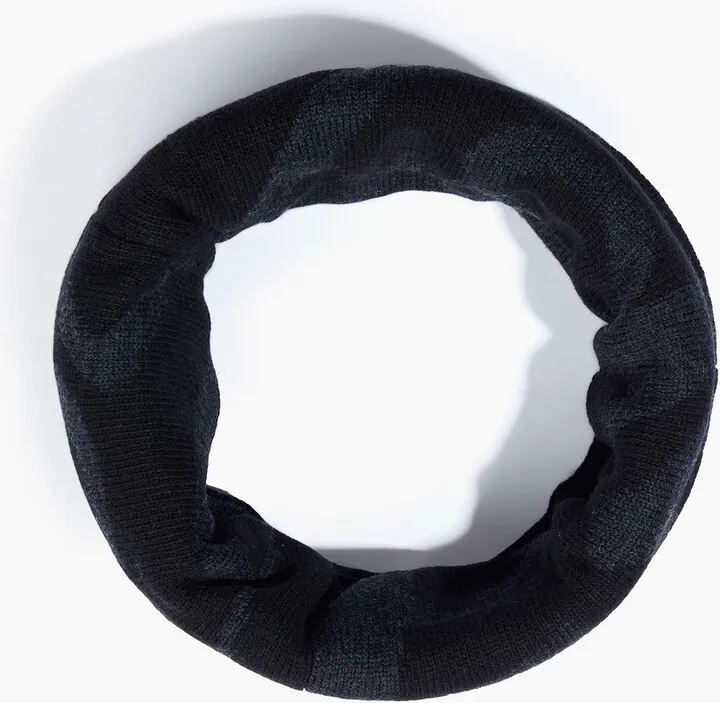 Jacquard-knit wool-blend scarf