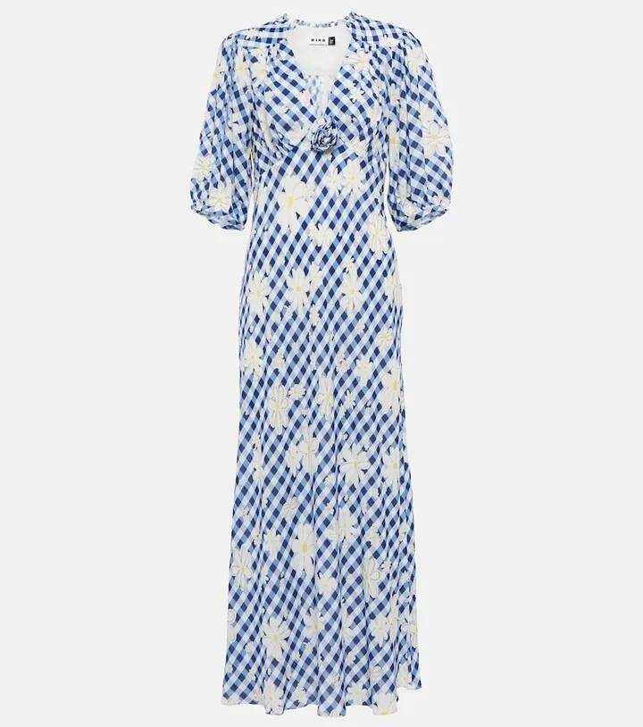 Nicolette checked midi dress