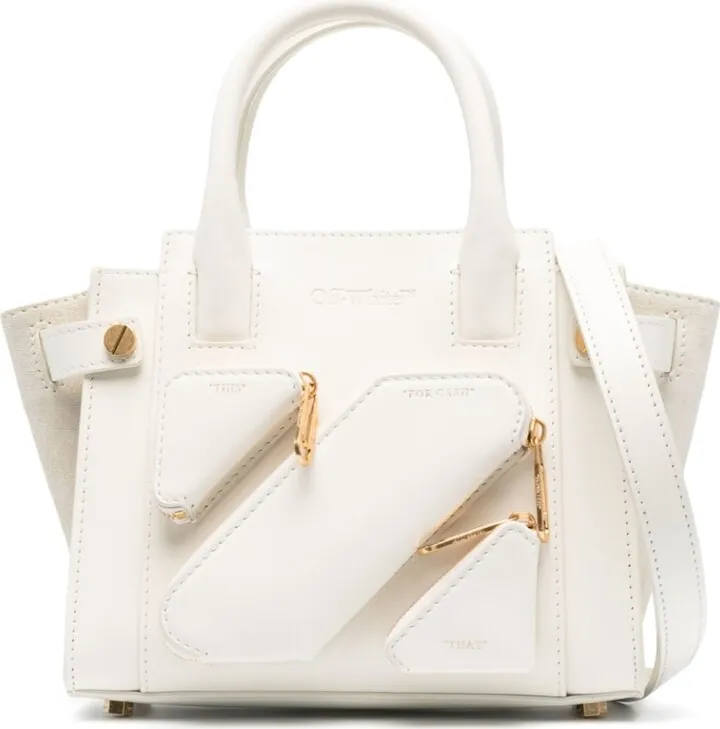 OFF-WHITE- Leather Shopping Bag