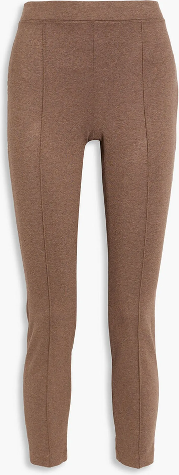 Cropped stretch-knit slim-leg pants