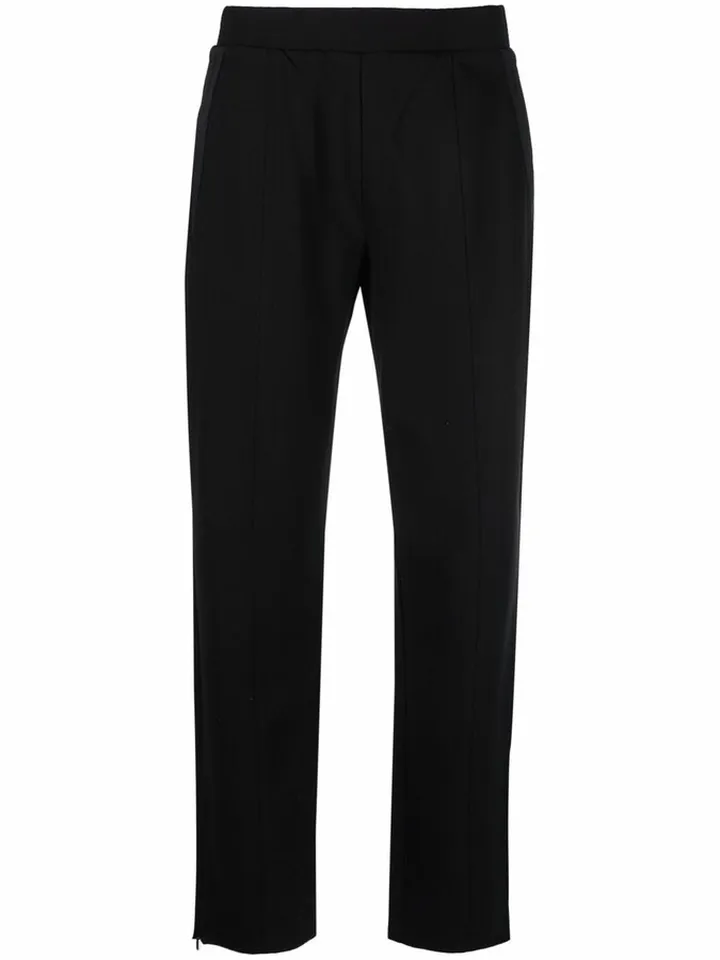Cropped Straight-Leg Track Pants