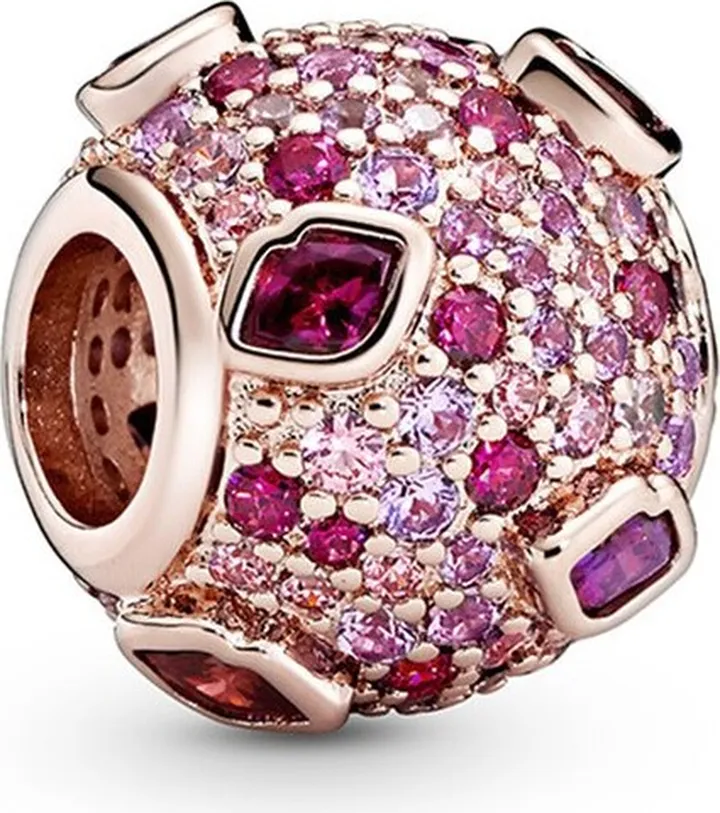 Pandora Moments 14K Rose Gold Plated Gemstone Kiss Charm