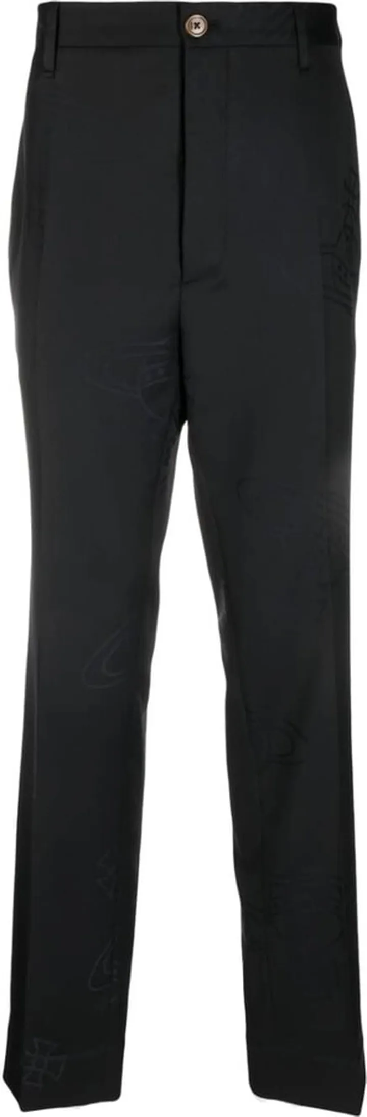 Logo-Print Straight-Leg Trousers