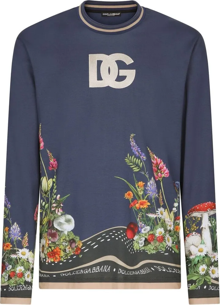 graphic-print long-sleeve T-shirt