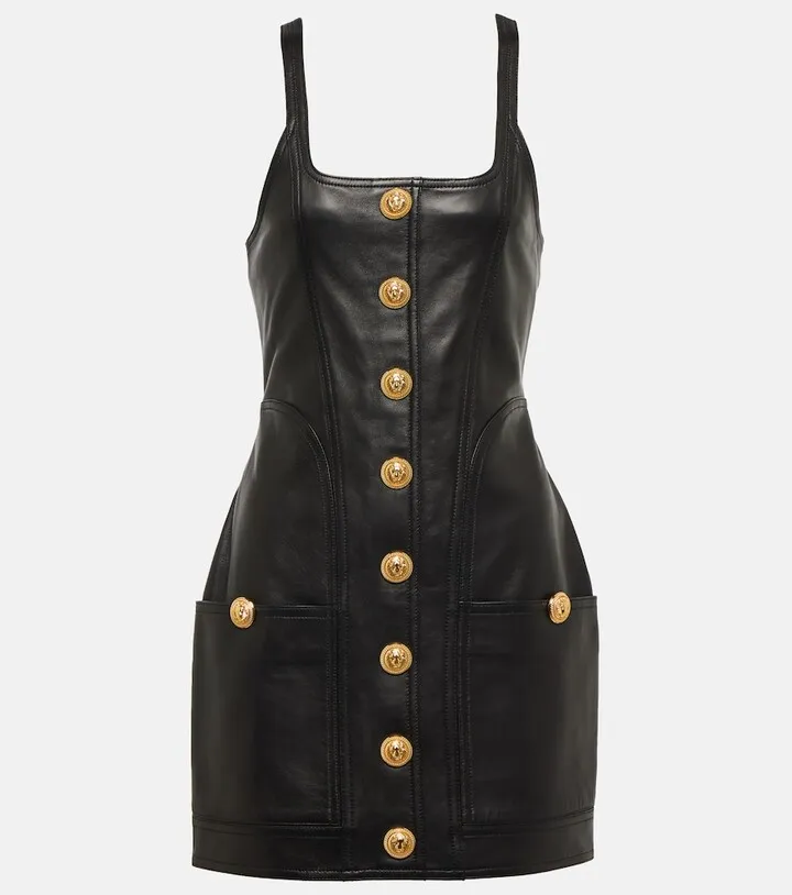 Leather minidress