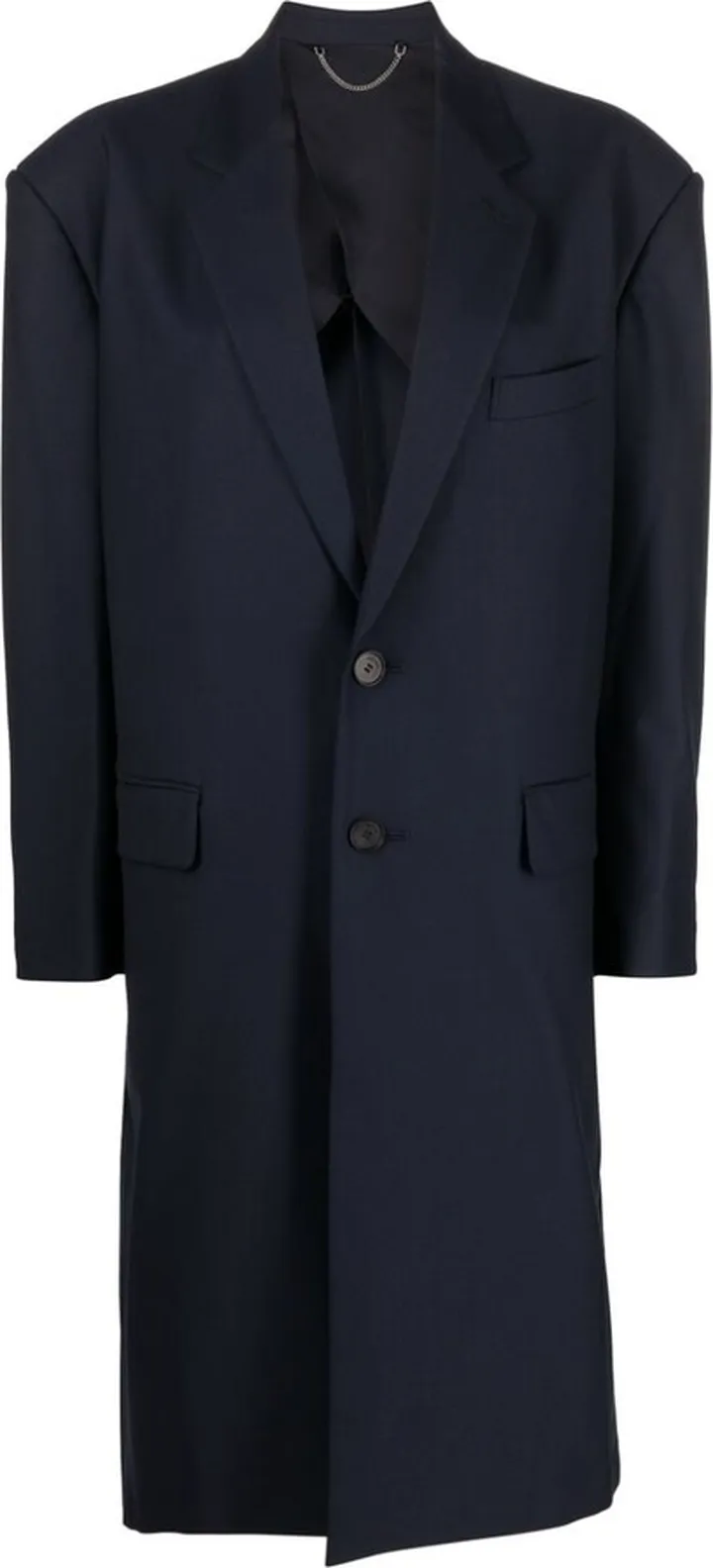 Single-Breasted Midi Coat