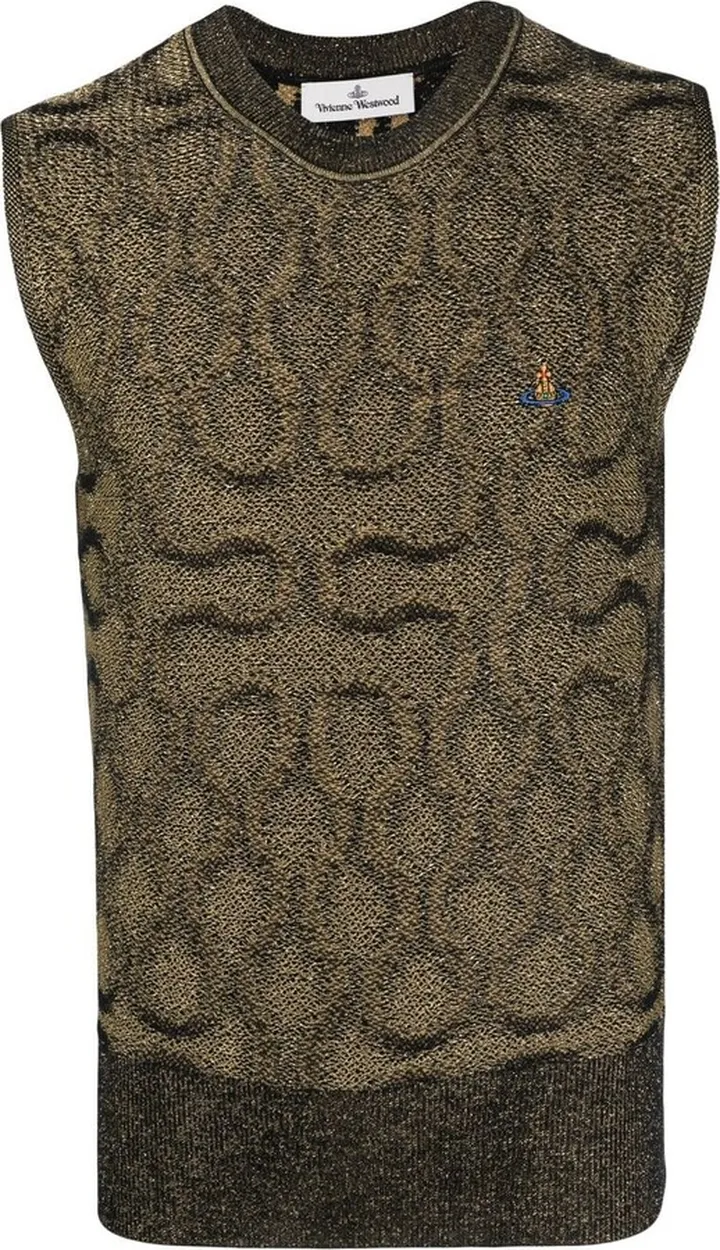 Intarsia-Knit Sweater Vest