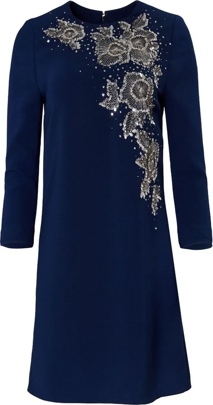 Sequin-Embellished Shift Dress
