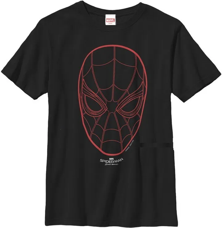 Boy's Marvel Spider-Man: Homecoming Mask T-Shirt - Black - X Small